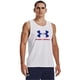 thumbnail image 2 of Camiseta sin mangas Under Armour Sportstyle con logo para hombre, blanco/real/rojo, 2 of 6