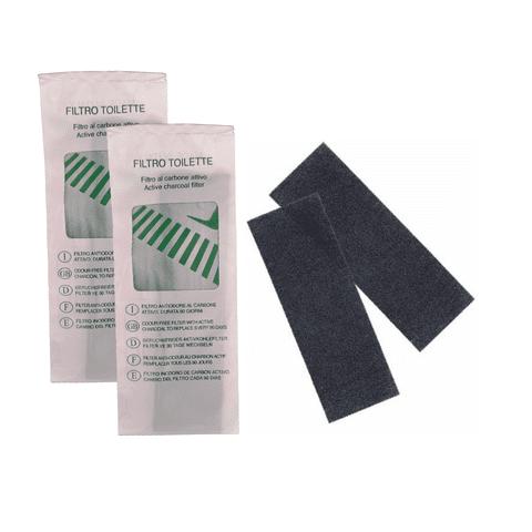 Bergamo - Pack 2 Filtros Carbón Activado Baño Sanitario Gato Repuesto