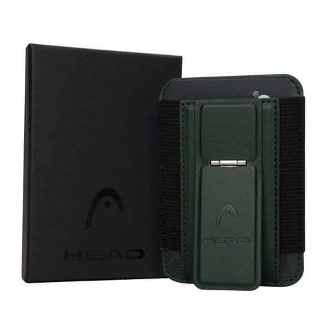 Billetera Tarjetero Elástico Magnético Boxter Verde Head