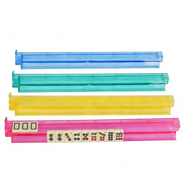 Racks para Mahjong HBLEDOT de acrílico, 4 colores, con empujadores