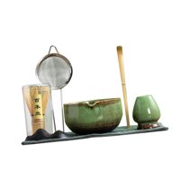 Magideal - 7X Matcha Set Accessors Fashion Tea Utensils Ceremonía Hecha A Mano Ceremonía Juego De Herramientas De Fabricación De Té Japonesa, Para La Sala De Té