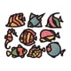 thumbnail image 1 of Marcos de vitrales Roylco Tropical Fish, 8 x 10 pulgadas, 24 piezas, 1 of 2