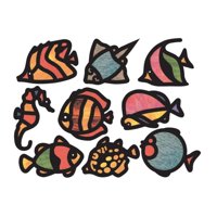 Marcos De Vitrales Roylco Tropical Fish, 8 X 10 Pulgadas, 24 Piezas