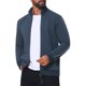 thumbnail image 5 of Sudadera deportiva de gimnasio para hombre con cremallera, cuello alto, manga larga, color sólido, talla S, azul marino, 5 of 6