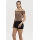 thumbnail image 2 of Polera Mujer Bardot Basta Redondeada Chocolate, 2 of 4