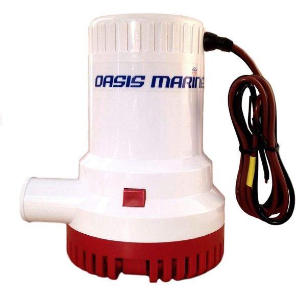 Bomba de achique OASIS MARINE 2000 GPH 12 V Salida de 29 mm