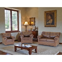 Muebles Altiro - Living Mateo 211 - Cuero Sintético Pu Caramelo