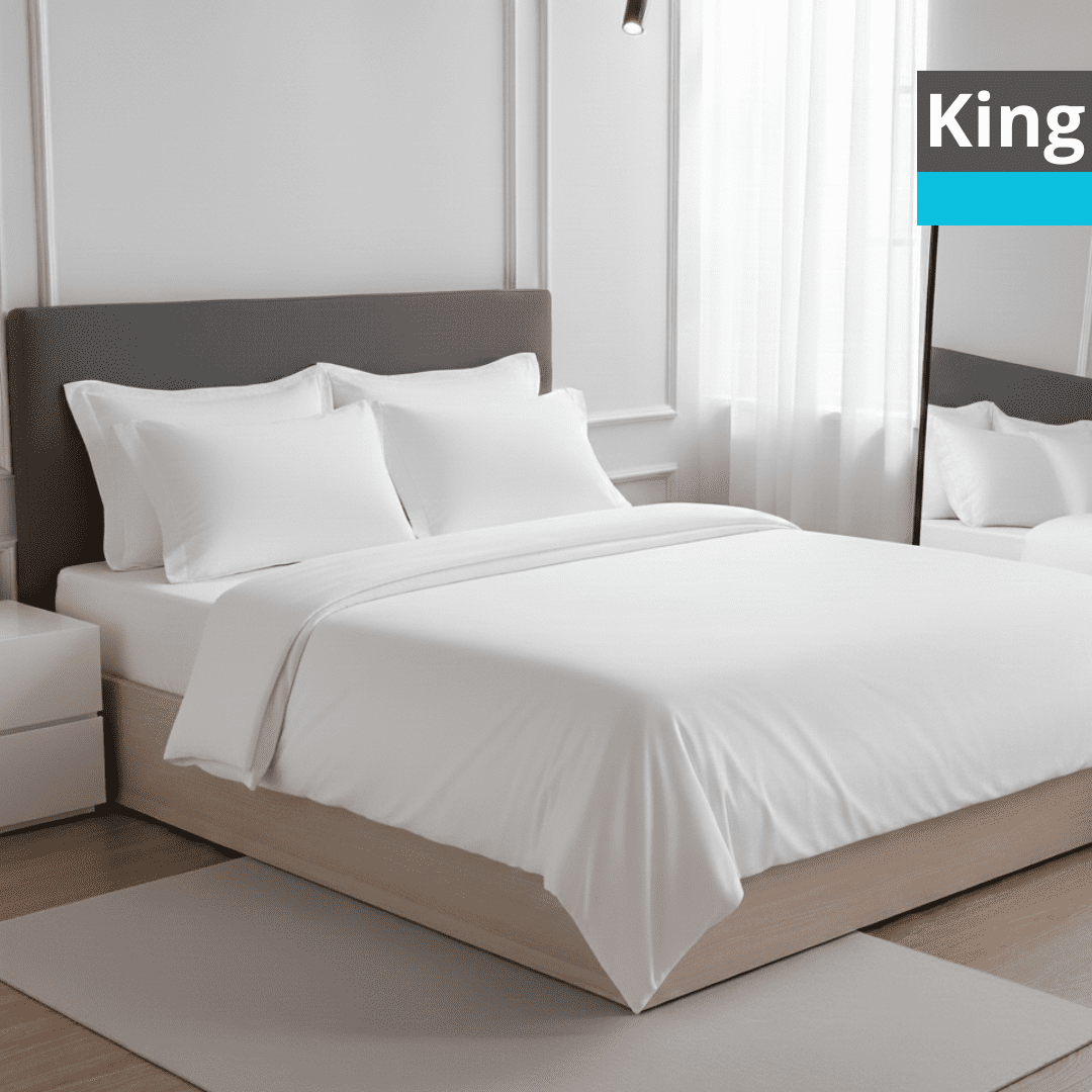Genérico - Juego De Sábanas Blancas King
