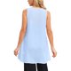 thumbnail image 3 of INSPIRE CHIC Blusa sin mangas de gasa casual de mujer para el regreso a clases, cuello redondo, asimétrica, holgada, verano, talla L, azul cielo, 3 of 6