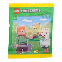 Minifigura De Juguete Lego Minecraft: Alex Con Bebé Llama Y Abeja