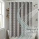 thumbnail image 4 of REGALWOVEN Conjunto de Cortinas de Ducha con Textura Geométrica 3D y Borlas para Decoración de Baño Gris 72"W x 72"L, 4 of 7