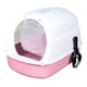 thumbnail image 5 of Caja de arena para gatos con capucha, caja de arena para mascotas, caja de arena cerrada y cubierta, portátil, fácil de limpiar, extraíble, para gatos Rosa, 5 of 5