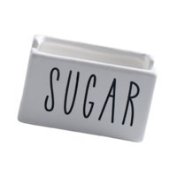 Magideal - Porta Sobres De Azúcar Organizador De Café Dispensador De Sobres Contenedor De Sobres De Té De Cerámica Práctico Y Estético Adecuado Para Hogar Cafete Blanco