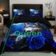 thumbnail image 1 of 3pcs Fashion Duvet Cover Set, Wolf Blue Rose Print Bedding Set, Soft Comfortable Breathable Duvet Cover, For Bedroom Guest Room Decor (1*Duvet Cover + 2*Pillowcase, Without Core), 1 of 3