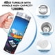 thumbnail image 5 of Hot Wheels Vaso aislado de acero inoxidable con asa, diseño temático, regalo para familia, amigos y fans; incluye pajita y encaja en el portavasos estándar, 40 oz, 5 of 6