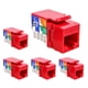 thumbnail image 1 of Conector Keystone Beszin Cat.5E RJ45 rojo (paquete de 5 unidades), 1 of 4