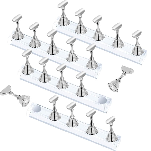 Soporte magnético para uñas postizas, ideal para practicar el pintado de uñas, kit de accesorios para principiantes de uñas acrílicas, equipo y decoración para salón de uñas.