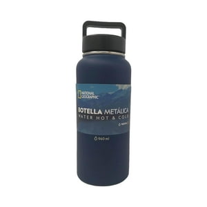 Botella Agua Termica Acero Inox. 960Ml National Geographic Azul Tamano Unico