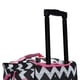 thumbnail image 5 of Bolsa de lona con ruedas Rockland Pink Chevron de 22 litros con asa telescópica, 5 of 8