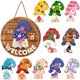 thumbnail image 1 of Cartel de Bienvenida Gnomo Yuzin de Madera, 30 cm, con 20 Accesorios, 1 of 3