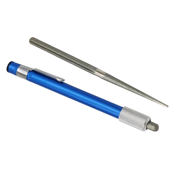 Afilador de cuchillos, herramienta para afilar cuchillos, Manual, retráctil, portátil, piedra para afilar, forma de bolígrafo para vida al aire libre