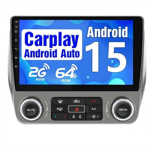 Radio para coche Pyniro 9" Android CarPlay Bluetooth 2 GB/64 GB