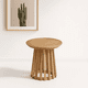 thumbnail image 2 of Mesa Redonda de 50 cm Madera Natural con Base Estilo Rejilla, 2 of 4