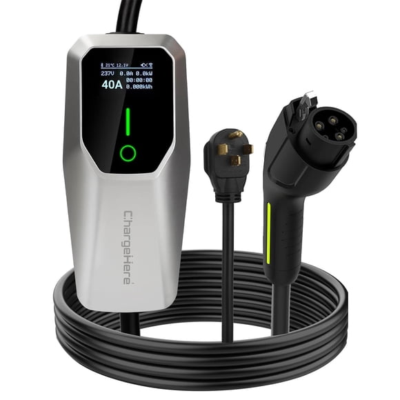 Cargador EV CHARGEHERE 40 A Nivel 2 240 V NEMA 14‑50