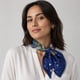 thumbnail image 5 of Pañuelo Tipo Seda 70x70 Cm Estampado Floral Elegante azul Talla Única, 5 of 5