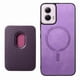 thumbnail image 5 of Funda de Cuero Magnética con Tarjetero para Motorola Moto G Power 2024 Cubierta Delgada Morado, 5 of 5