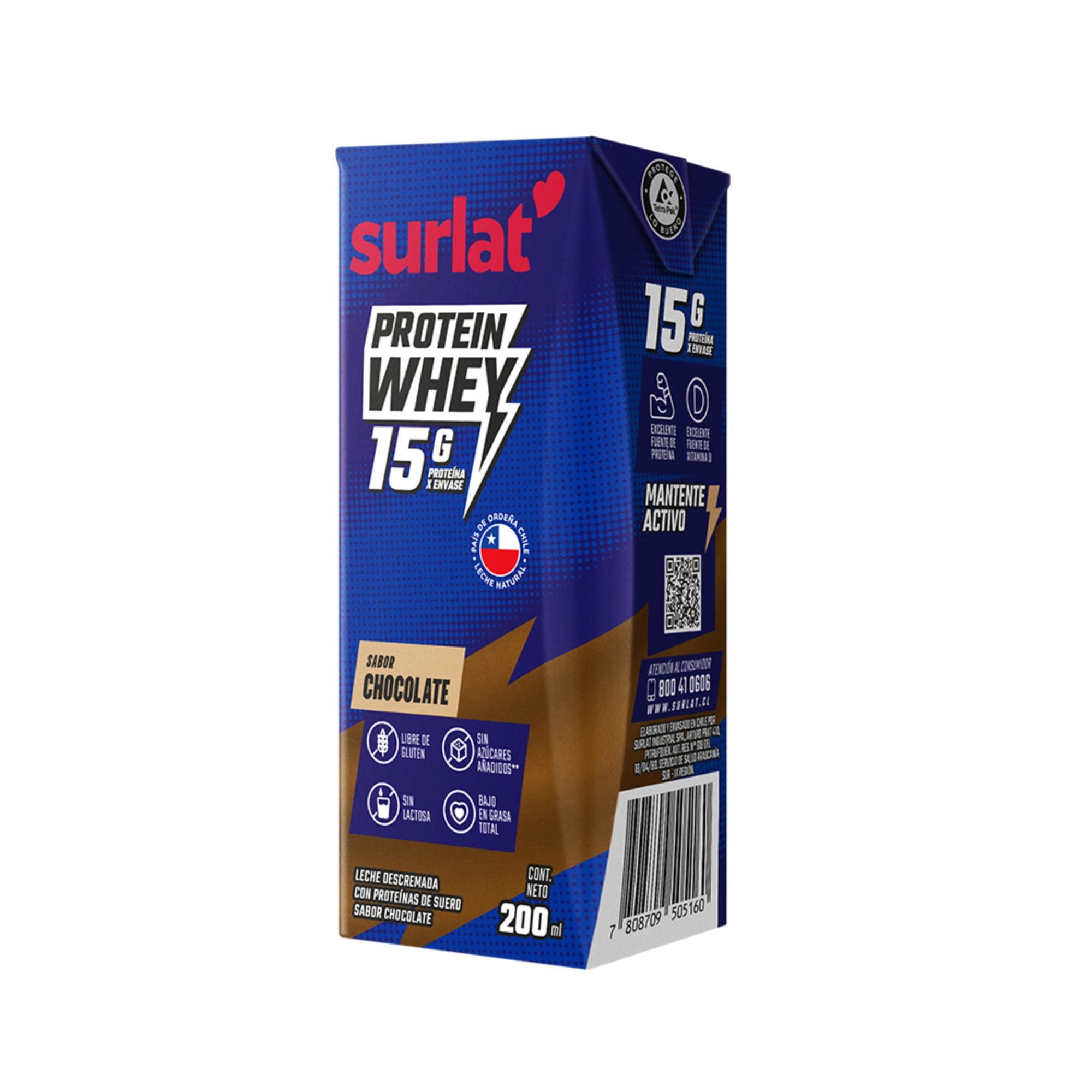 Leche Descremada Whey Protein Chocolate 200 ml Surlat