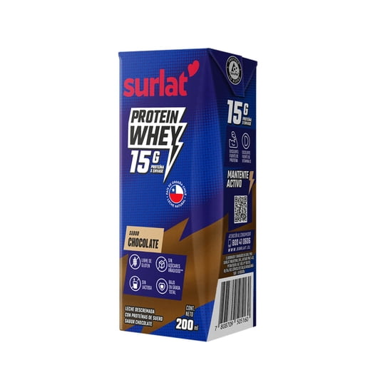 Leche Descremada Whey Protein Chocolate 200 ml Surlat