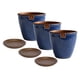 thumbnail image 2 of Set de 3 Maceta Zafiro 17cm Azul Condesa y sus platos, 2 of 3