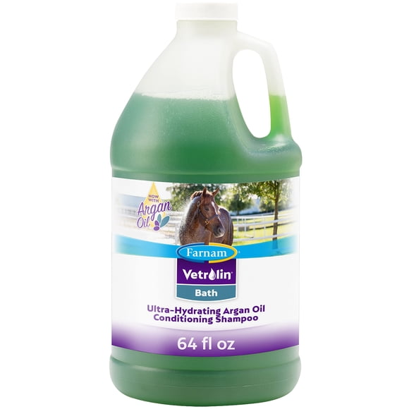 Champú Farnam Vetrolin Bath ultrahidratante de 1,89 litros para caballos y perros