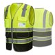 thumbnail image 1 of Chaleco de seguridad COOLJOB de alta visibilidad, 9 bolsillos, amarillo reflectante, talla S, 1 of 6