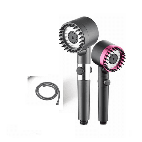 Genérico - Rociador De Ducha + Manguera De 1,5 M,regadera Alta Presion Negro