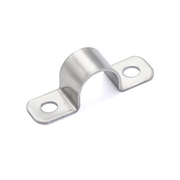 Abrazaderas para conduit FamlTol de 2 orificios, acero inoxidable, diámetro exterior de 10 mm, 20 pi