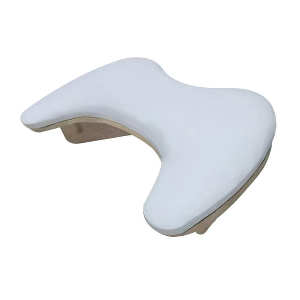 Reposabrazos de piel sintética en forma de U, transpirable, profesional, para manicura, para el hogar, bricolaje, personal. Blanco