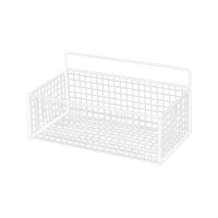 Magideal - Cesta Colgante De Alambre, Cesta Colgante De Pared, Para Almacenamiento, Organizador De Pared Colgante Para Sala De Manualidades, Cocina, Hogar Y Baño M Blanco