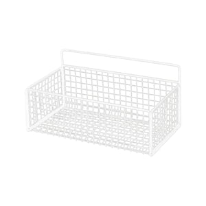 Magideal - Cesta Colgante De Alambre, Cesta Colgante De Pared, Para Almacenamiento, Organizador De Pared Colgante Para Sala De Manualidades, Cocina, Hogar Y Baño M Blanco