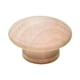 thumbnail image 1 of Pomos redondos Silverline de madera para cajones, 1-1/2 pulgadas, sin terminar, tiradores de armario, 1 of 8