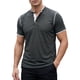 thumbnail image 5 of INSPIRE CHIC Camisetas Henley de Hombre de Manga Corta Casual con Ribete en Contraste Tallas S Negro, 5 of 6