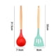 thumbnail image 2 of Juego de 2 utensilios de cocina de silicona y madera de bambú - Juego de utensilios de silicona - Utensilios de silicona para cocinar, 2 of 5