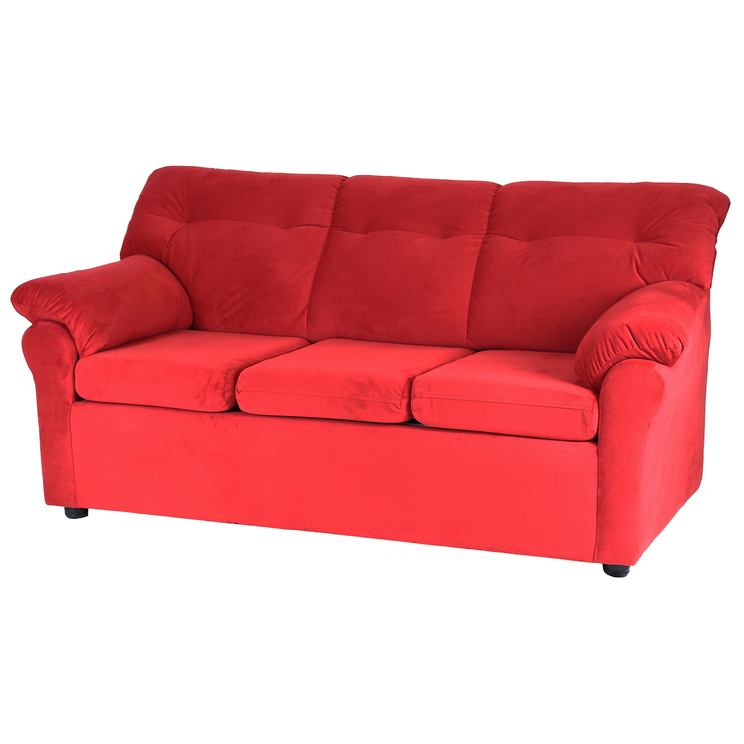 Muebles Altiro - Sofá Mateo 3 Cuerpos - Tela Felpa Rojo