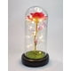thumbnail image 3 of Rosa Eterna Roja Cupula Vidrio Lampara Led Base Madera, 3 of 7