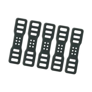 Ioensy - 5/10 Correas De Goma Negras Estables Para Grabadoras De Conducción De Manillar Y Linterna (5 Unidades)