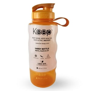 Disparo - Botella Keep Sport Colores 800Ml Gimnasio Ejercicio Naranja