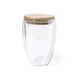 thumbnail image 1 of Vaso Mug Térmico Doble Pared Tapa Bambú Vidrio Tobby 350 Ml, 1 of 3