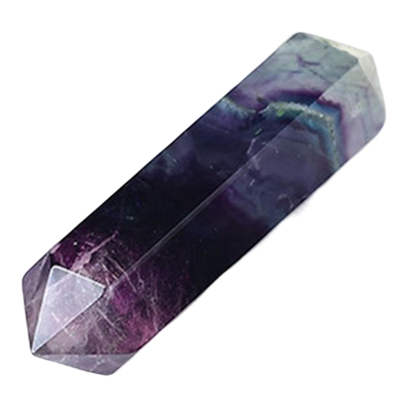 Bothyi - Varita De Terminación Doble Con Punto De Cristal De Cuarzo De Roca De Piedras Preciosas Naturales