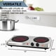thumbnail image 5 of Doble quemador infrarrojo para encimera OVENTE BGI102S 1700W, 5 of 8